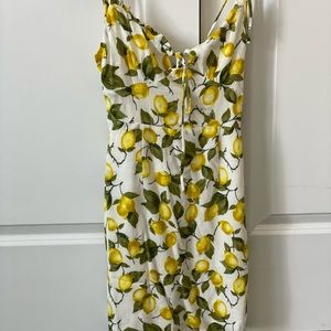Lemon print dress. skylar and Madison